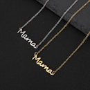 Mama Letter Pendant Necklace – Stainless Steel Non‑Fading Choker Chain for Women, Mother’s Day Jewelry Gift, Gold & Steel