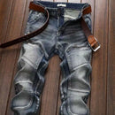 Korean Style Blue Designer Denim Trousers