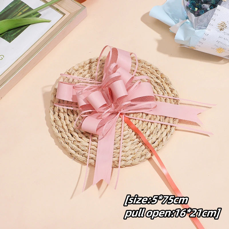 5–50pcs Large Pull Bow Ribbons – 4.5cm / 6.4cm Gift Bows for Presents, Wedding Car Décor, Gift Wrapping & Party Packaging