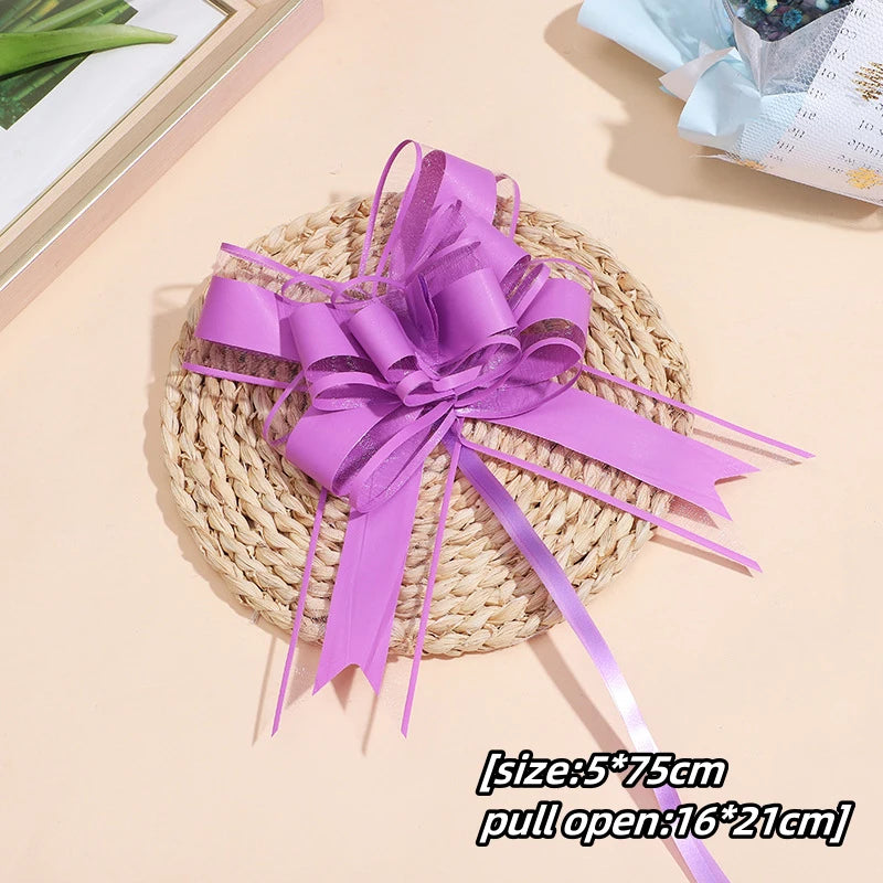 5–50pcs Large Pull Bow Ribbons – 4.5cm / 6.4cm Gift Bows for Presents, Wedding Car Décor, Gift Wrapping & Party Packaging