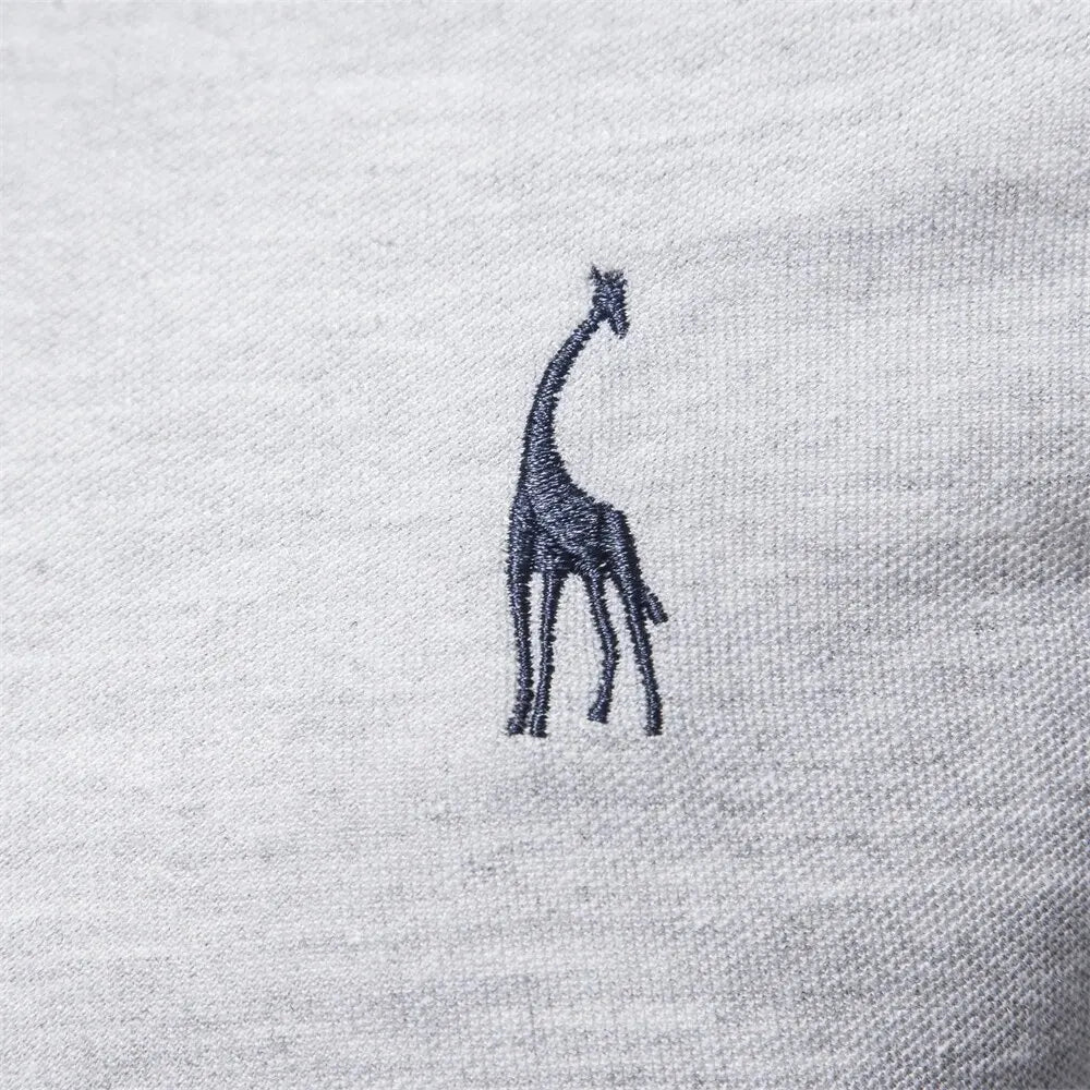 Men’s Deer Embroidery Polo Shirt