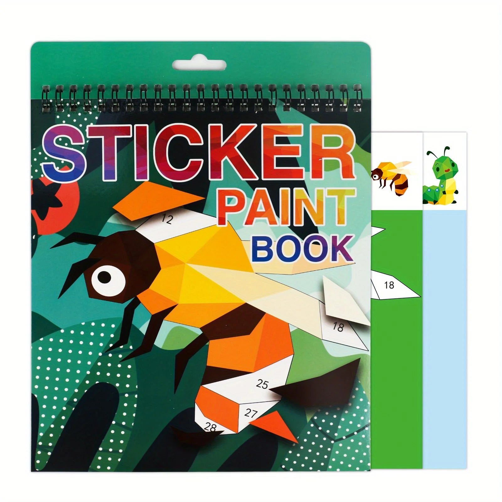Sticker by Number Book for Kids Ages 4–8 | Animal Craft Activity Book | Travel Busy Toy