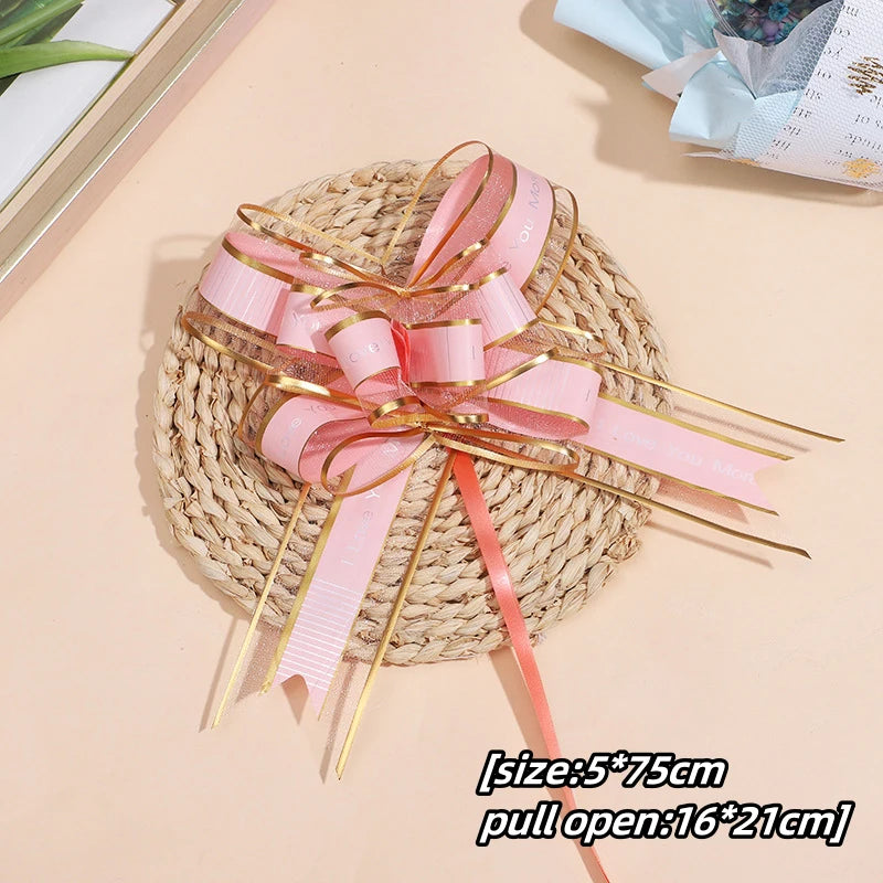 5–50pcs Large Pull Bow Ribbons – 4.5cm / 6.4cm Gift Bows for Presents, Wedding Car Décor, Gift Wrapping & Party Packaging