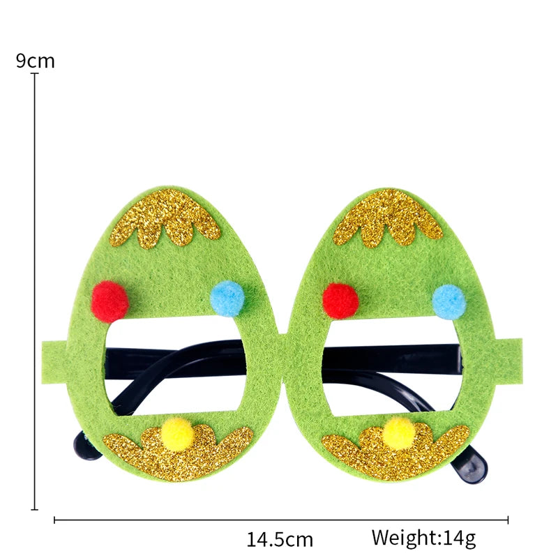 Easter Funny Glasses Props – Kids’ Cartoon Bunny & Eggshell Eyeglass Frames, Non‑Woven Fabric Easter Party Decorations & Gifts