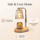 50W Candle Warmer Lamp with Timer – Dimmable Glass Candle Melter, Adjustable Light for Cozy Bedroom & Home Decor (No Flame, No Smoke)