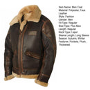 Men’s Plush-Lined Leather Winter Jacket