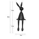 45cm Light Luxury Rabbit Sculpture – Nordic Resin Sitting Bunny Ornament for Living Room, Foyer & Tabletop Home Decor (Blue/White/Black)