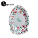 Easter Bunny Disposable Tableware Set – Cute Cartoon Rabbit Paper Plates, Cups & Napkins for Kids Birthday, Easter Parties & Spring Celebrations