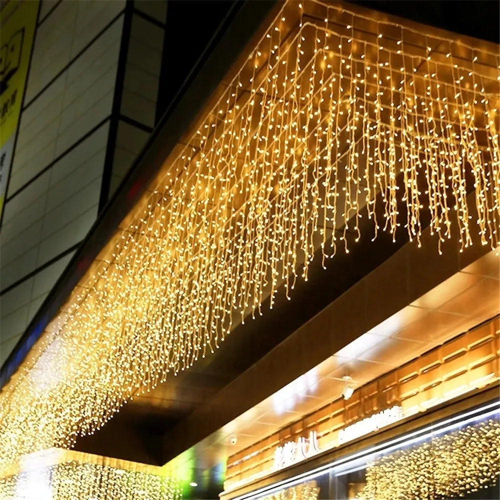 LED Waterfall Curtain String Lights