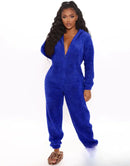 Plush One-Piece Pajamas