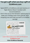 Spend $400 and receive a 4 Night Mexico Resort Vacation with Accommodations. This offer is not sold out
