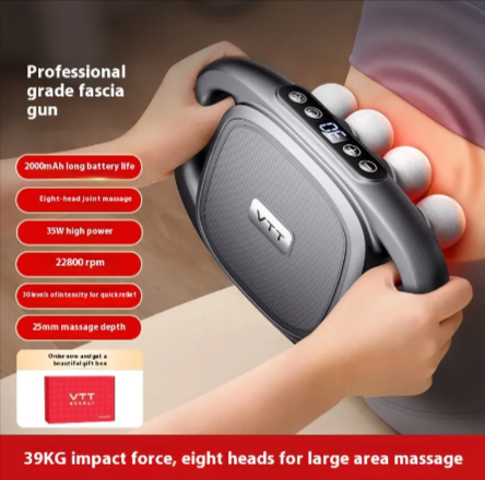 16‑Head Muscle Massage Gun – 30‑Speed Deep Tissue Massager with 3 Modes, 48kg Strike Strength & Low‑Noise Motor | 1800mAh Rechargeable Muscle Relaxation Device