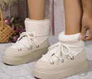 Cozy Fashion Lace-up Snow Boots