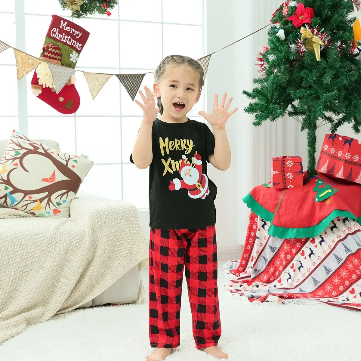Merry Family Christmas Pajamas Set
