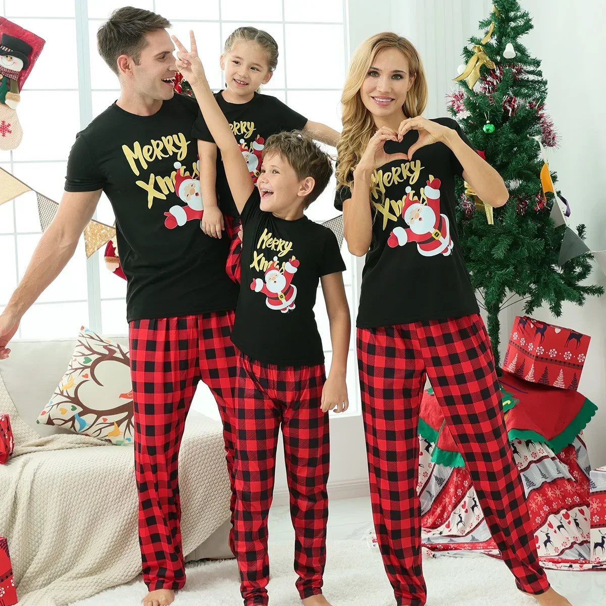 Merry Family Christmas Pajamas Set
