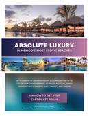 Spend $400 and receive a 4 Night Mexico Resort Vacation with Accommodations. This offer is not sold out